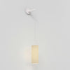 Wall Pendant in Matt White with Tube 135 Shade in Putty Fabric