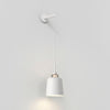 Wall Pendant with Camden 220 Shade in Matt White with Brass Detail
