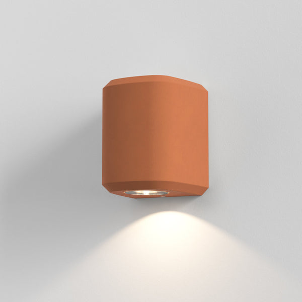 Brixham IP44 Exterior Coastal Wall Light in Terracotta Concrete