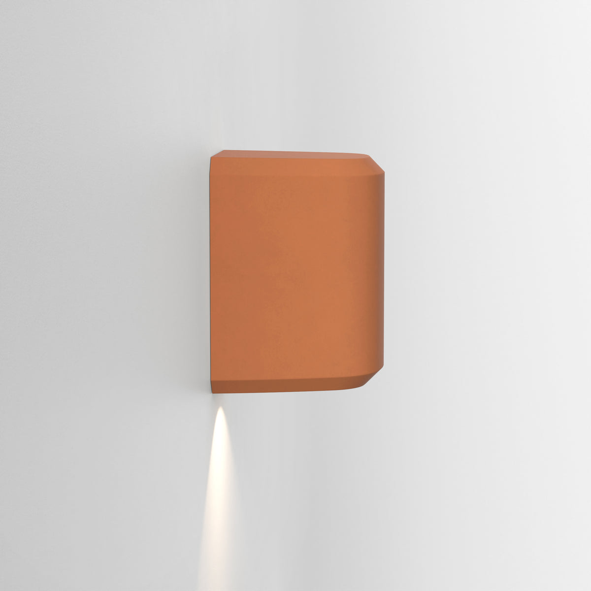 Brixham IP44 Exterior Coastal Wall Light in Terracotta Concrete