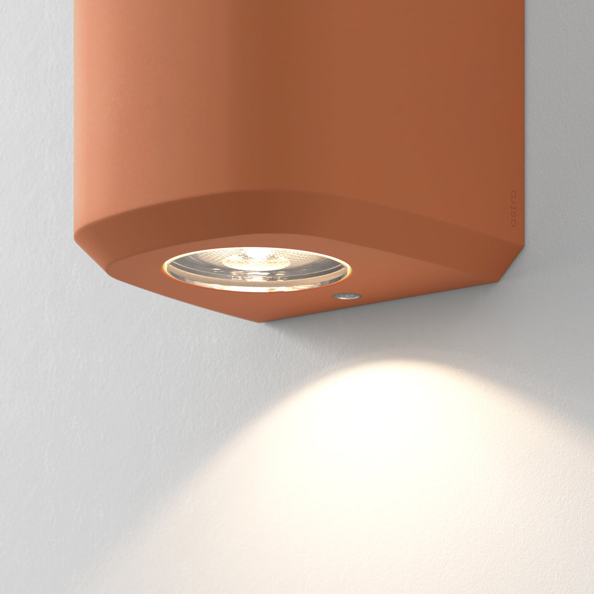 Brixham IP44 Exterior Coastal Wall Light in Terracotta Concrete
