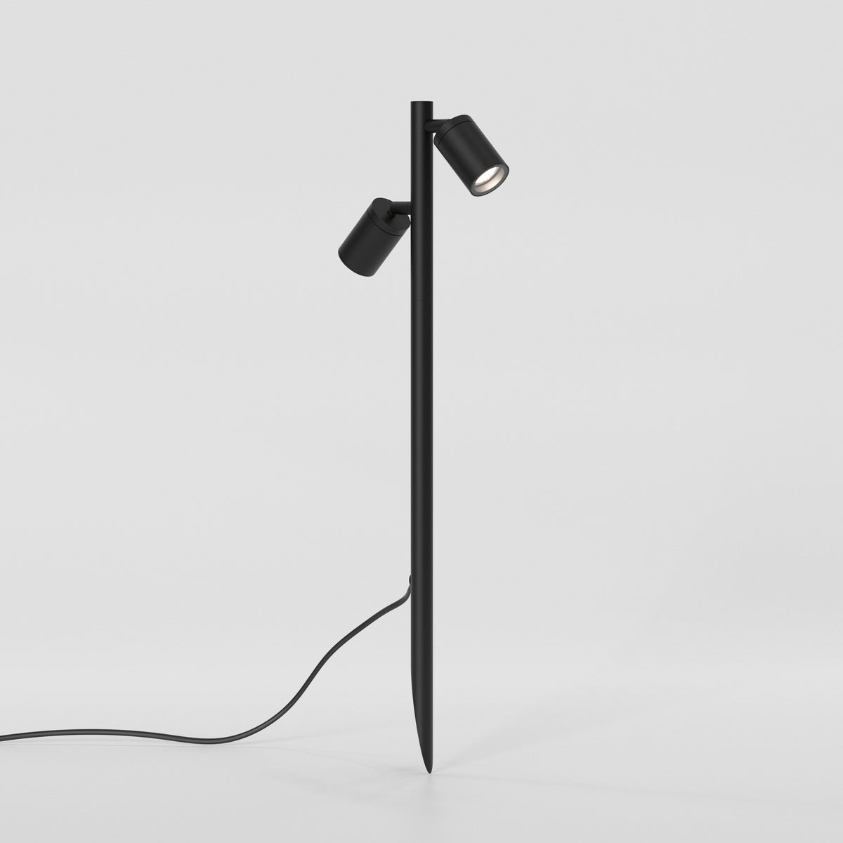 Dartmouth Exterior Adjustable Spike 900 Twin Spotlight In Textured Black