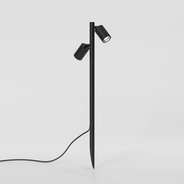 Dartmouth Exterior Adjustable Spike 900 Twin Spotlight In Textured Black