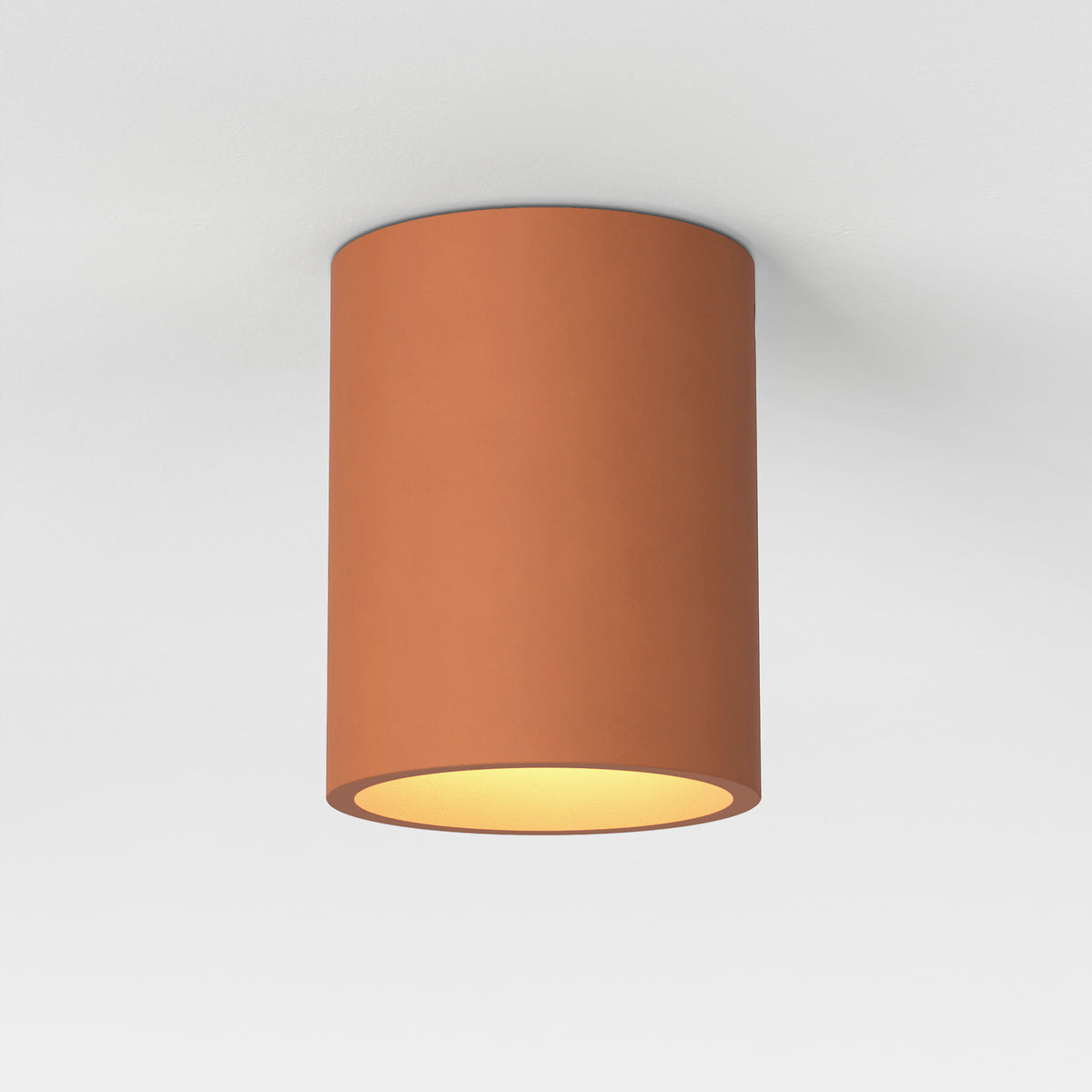 Kos Surface Mounted Coastal Round Downlight in Terracotta Concrete