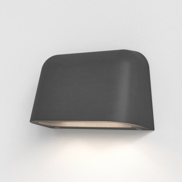 Mast Twin Exterior Coastal Wall Light in Charcoal Concrete