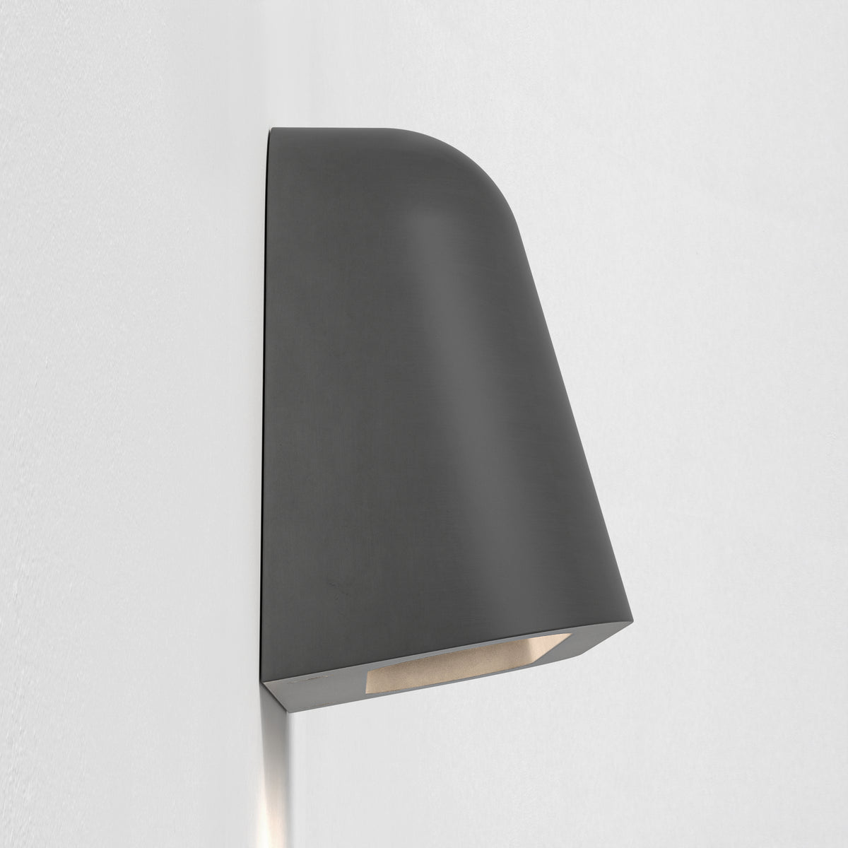 Mast Twin Exterior Coastal Wall Light in Charcoal Concrete