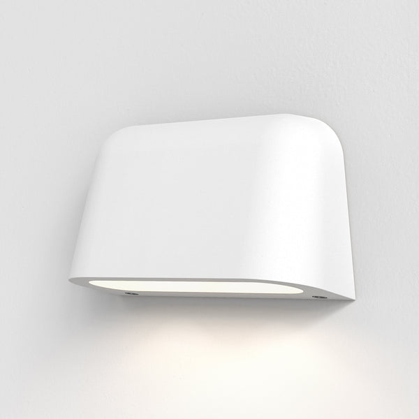 Mast Twin Exterior Coastal Wall Light in White Concrete