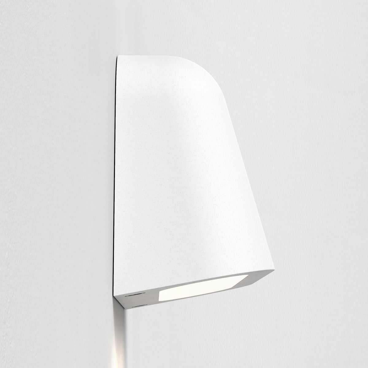 Mast Twin Exterior Coastal Wall Light in White Concrete