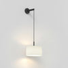 Wall Pendant in Matt Black with Tapered 320 Pendant Shade in White