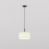 Pendant in Matt Black with Tapered 320 Pendant Shade in White