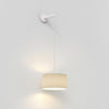 Wall Pendant in Matt White with Tapered 320 Pendant Shade in Putty