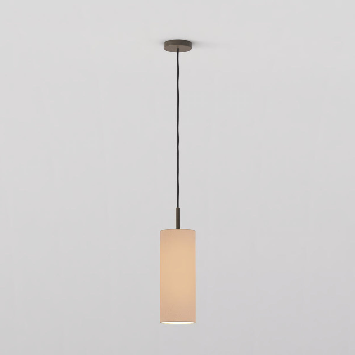 Pendant in Bronze with Tube 135 Pendant Shade in Oyster