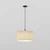 Pendant in Matt Black with Drum 420 Shade in Putty