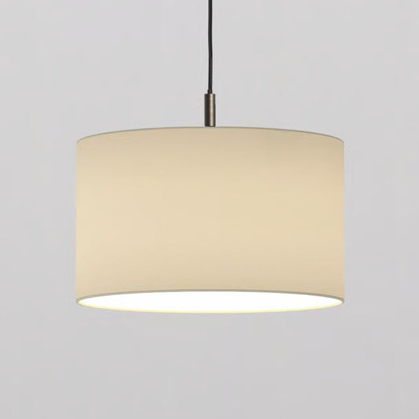 Pendant in Bronze with Drum 420 Shade in Putty