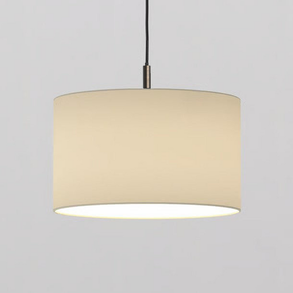 Pendant in Bronze with Drum 420 Shade in Putty