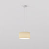 Pendant in Matt White with Tapered 320 Pendant Shade in Putty
