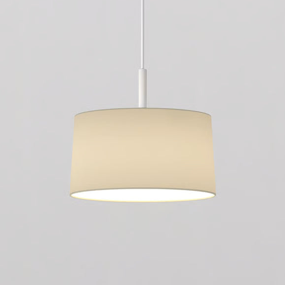 Pendant in Matt White with Tapered 320 Pendant Shade in Putty