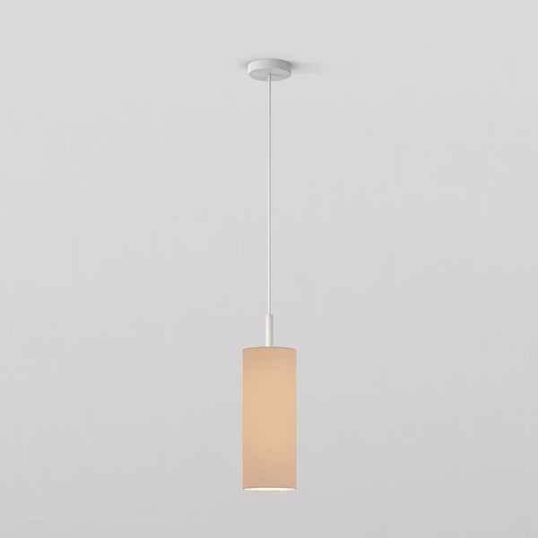 Pendant in Matt White with Tube 135 Pendant Shade in Oyster