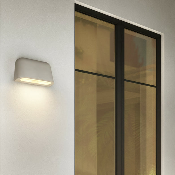 Mast Twin Exterior Coastal Wall Light in Concrete
