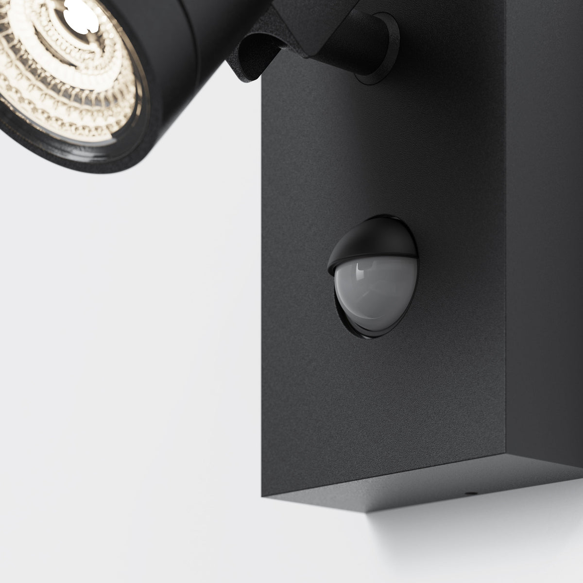 Bayville IP65 LED Spotlight in Textured Black with PIR Sensor