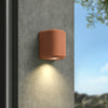 Brixham IP44 Exterior Coastal Wall Light in Terracotta Concrete