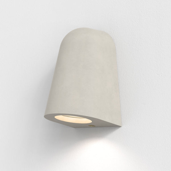 Mast IP44 Exterior Coastal Wall Light in Matt Concrete