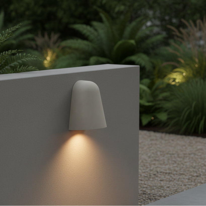 Mast IP44 Exterior Coastal Wall Light in Matt Concrete