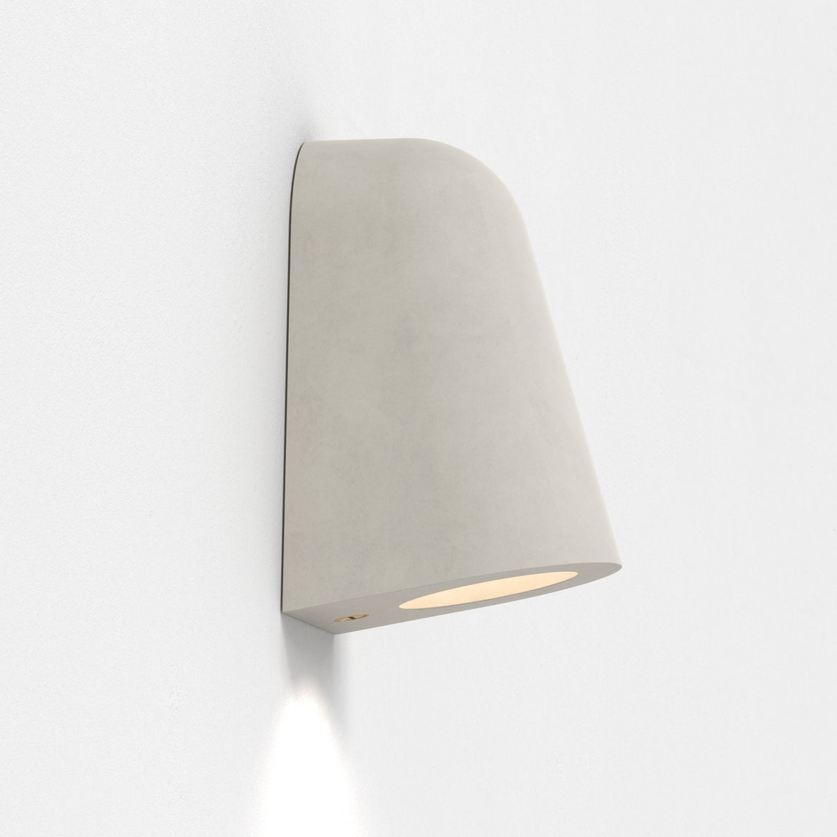 Mast IP44 Exterior Coastal Wall Light in Matt Concrete