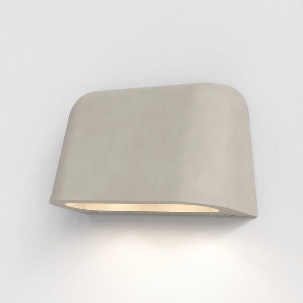 Mast Twin Exterior Coastal Wall Light in Concrete