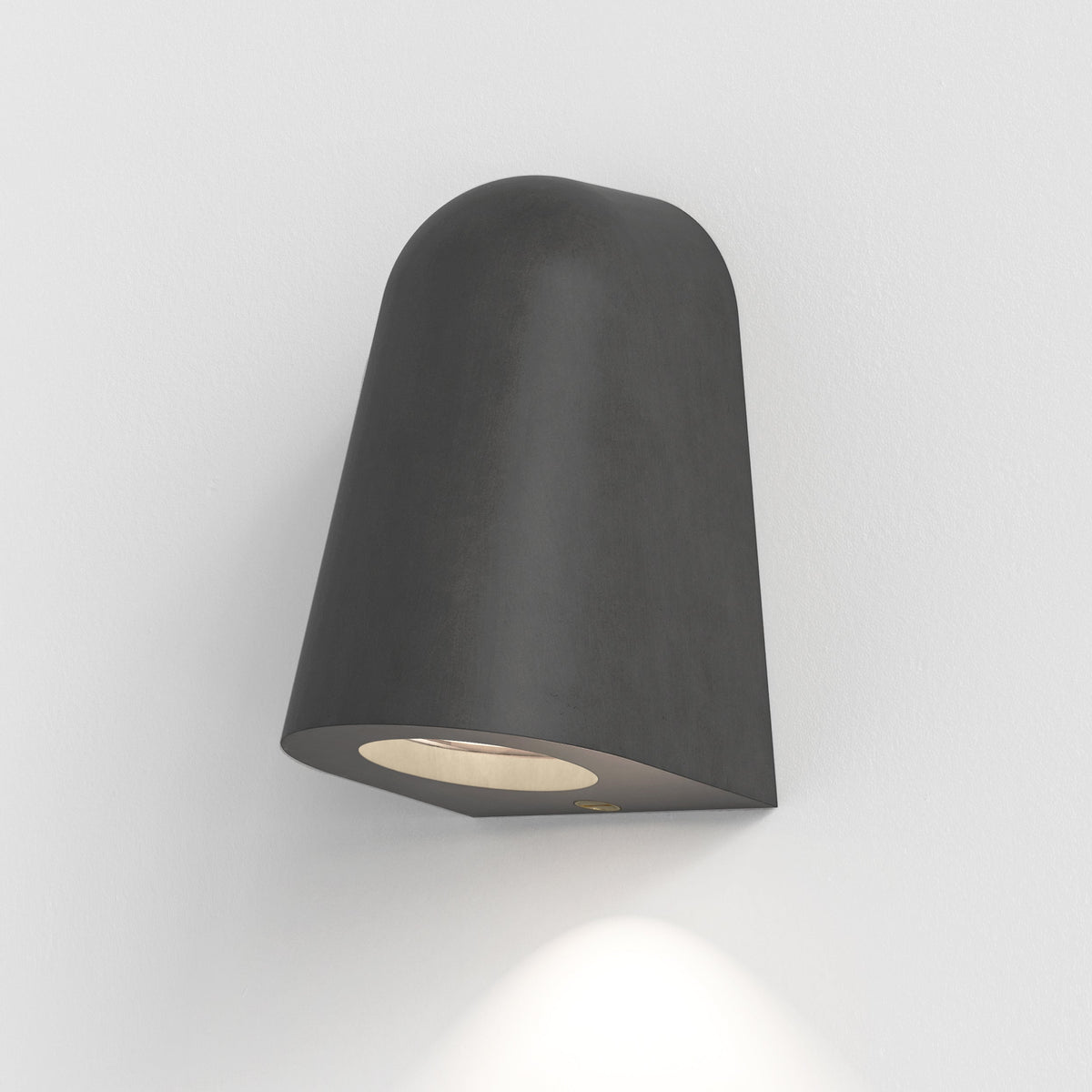 Mast IP44 Exterior Coastal Wall Light in Charcoal Concrete