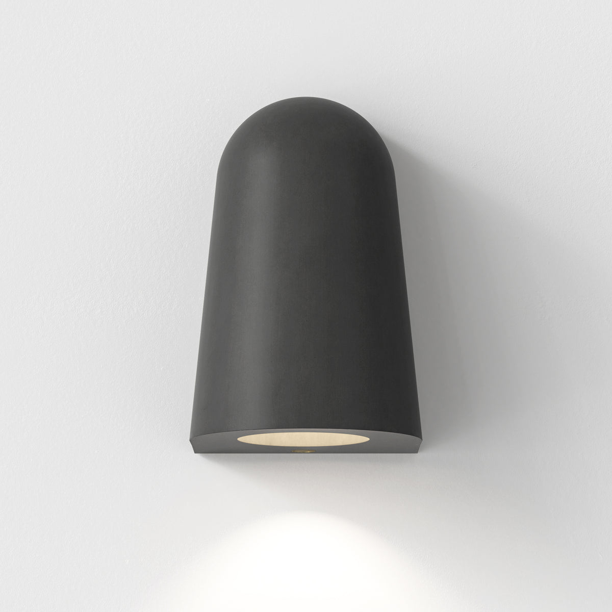 Mast IP44 Exterior Coastal Wall Light in Charcoal Concrete