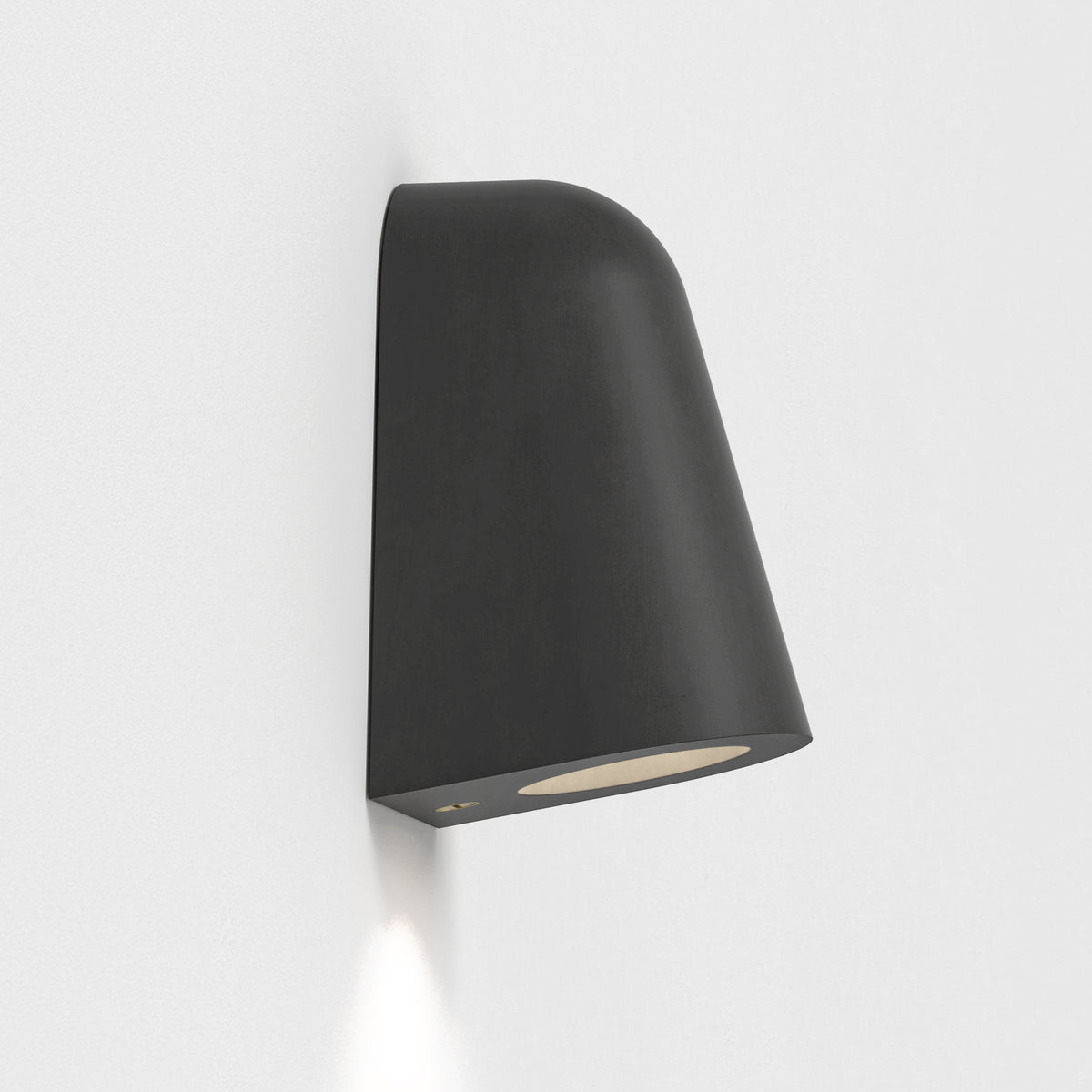 Mast IP44 Exterior Coastal Wall Light in Charcoal Concrete