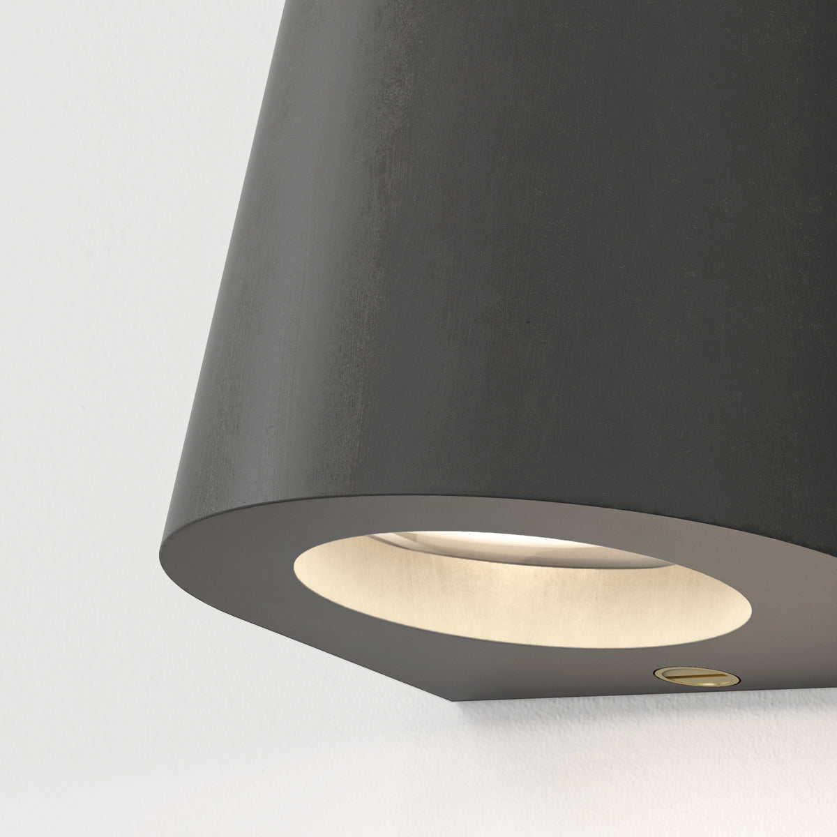 Mast IP44 Exterior Coastal Wall Light in Charcoal Concrete