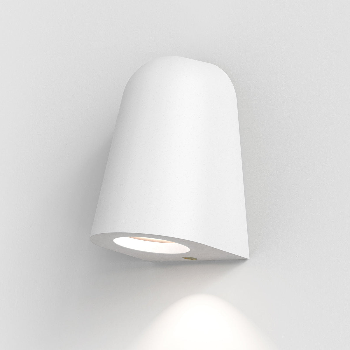 Mast IP44 Exterior Coastal Wall Light in White Concrete