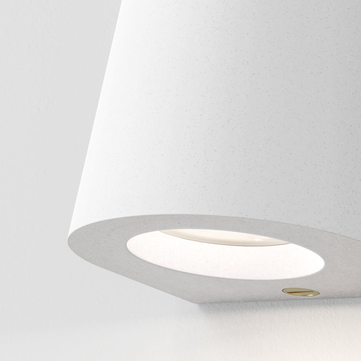 Mast IP44 Exterior Coastal Wall Light in White Concrete