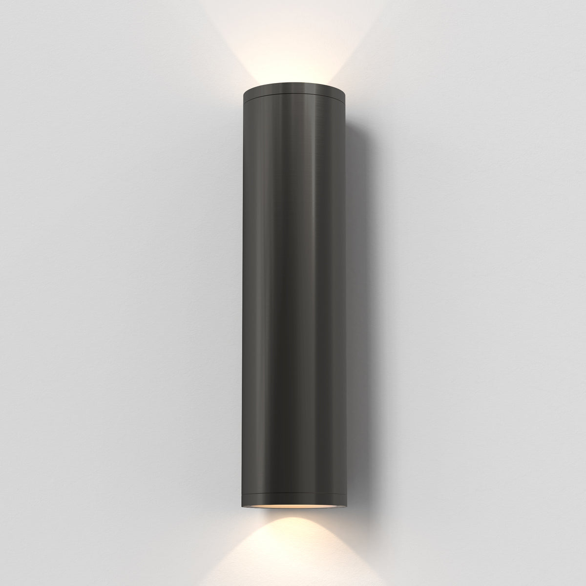 Ava 300 Coastal Up & Down Wall Light in Brushed Gun Metal Grey