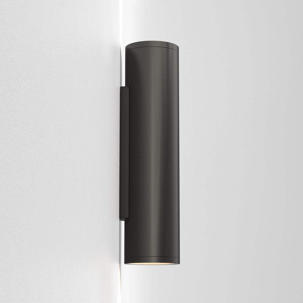 Ava 300 Coastal Up & Down Wall Light in Brushed Gun Metal Grey
