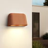 Mast Twin Exterior Coastal Wall Light in Terracotta Concrete
