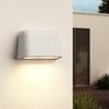 Mast Twin Exterior Coastal Wall Light in White Concrete
