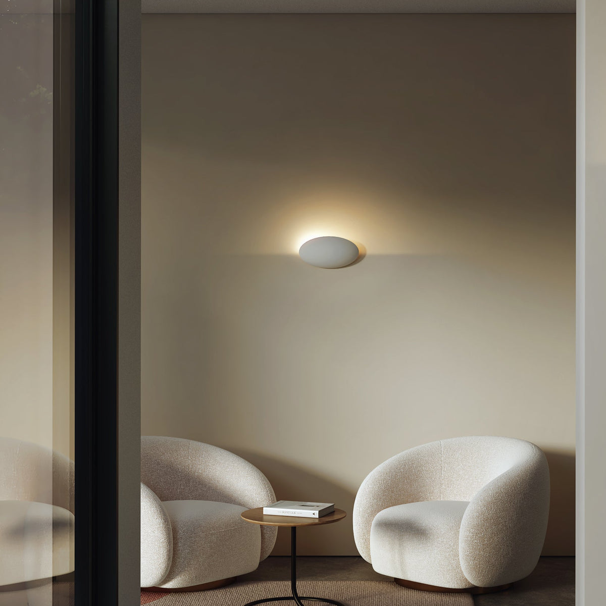 Dawn Wall White Plaster Wall Light