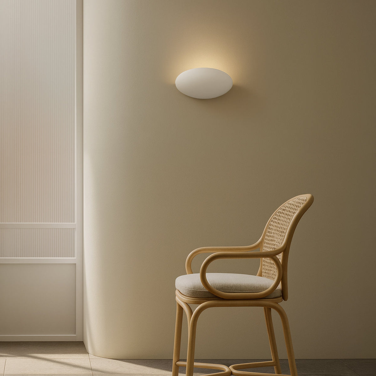 Dawn Wall White Plaster Wall Light