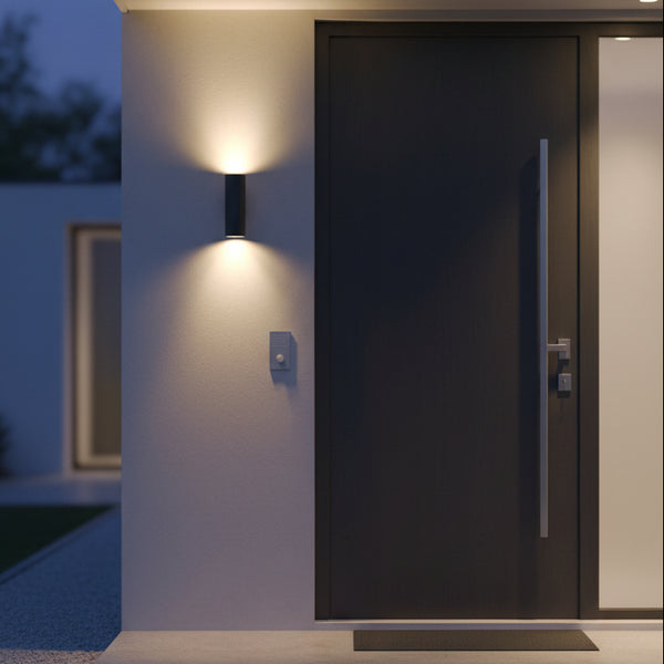 Tallinn Up & Down LED Exterior Wall Light in Anthracite