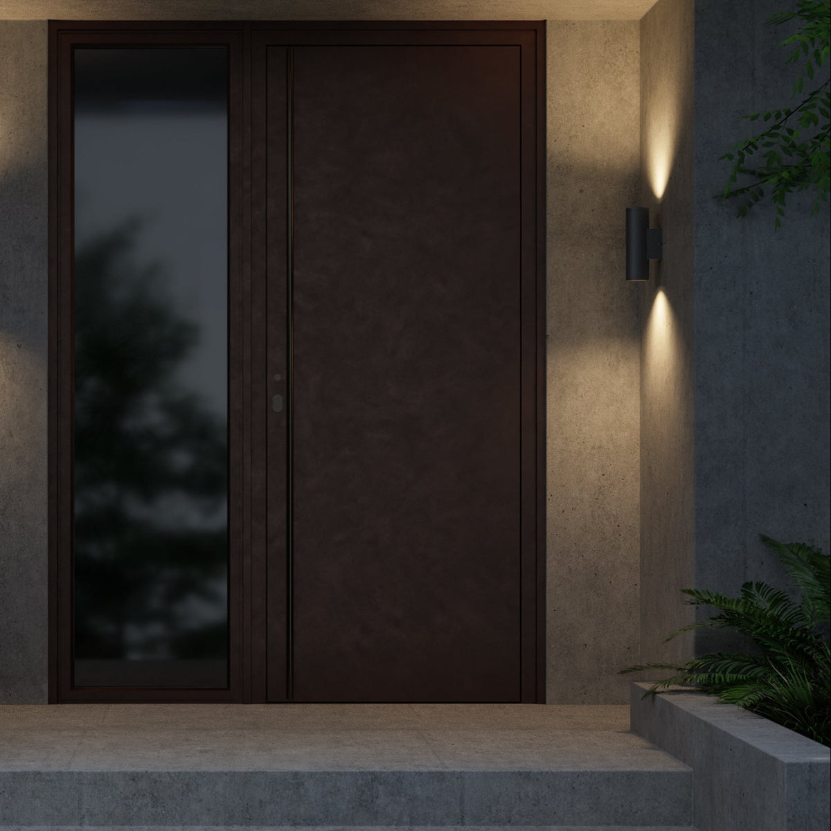 Tallinn Up & Down LED Exterior Wall Light in Anthracite