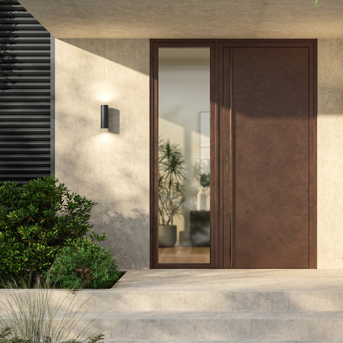 Tallinn Up & Down LED Exterior Wall Light in Anthracite