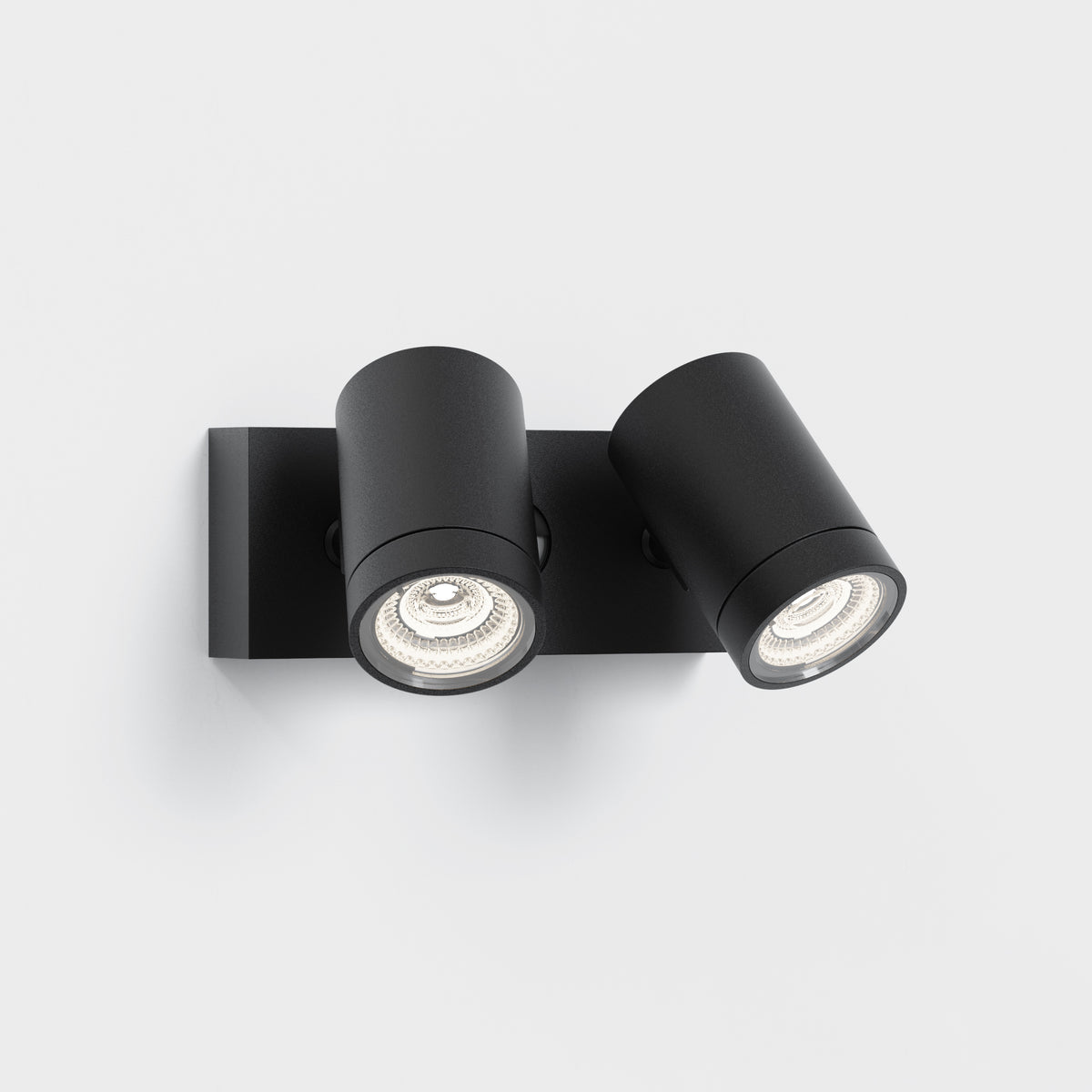 Bayville IP65 Twin LED Spotlight in Textured Black with PIR Sensor