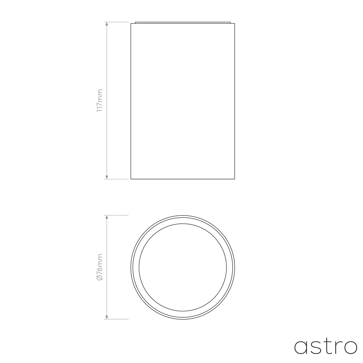 Tallinn Exterior Surface Mounted LED Downlight in Anthracite