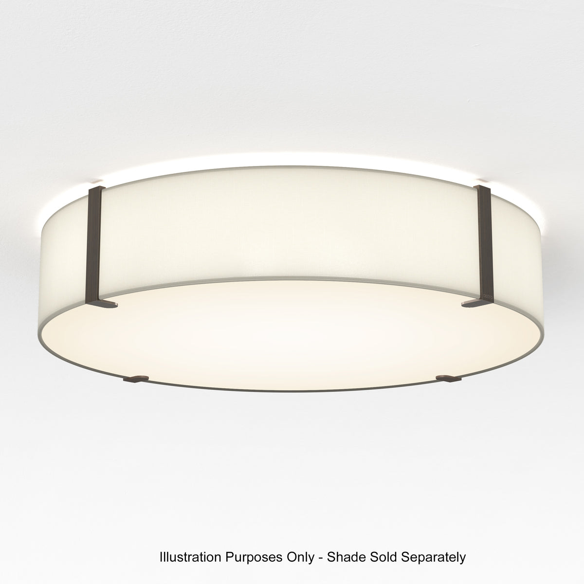 Elba Phase Dimmable LED Ceiling Base 460 in Matt White