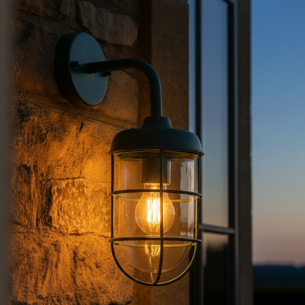Harbour Outdoor Wall Light in Thistle Green
