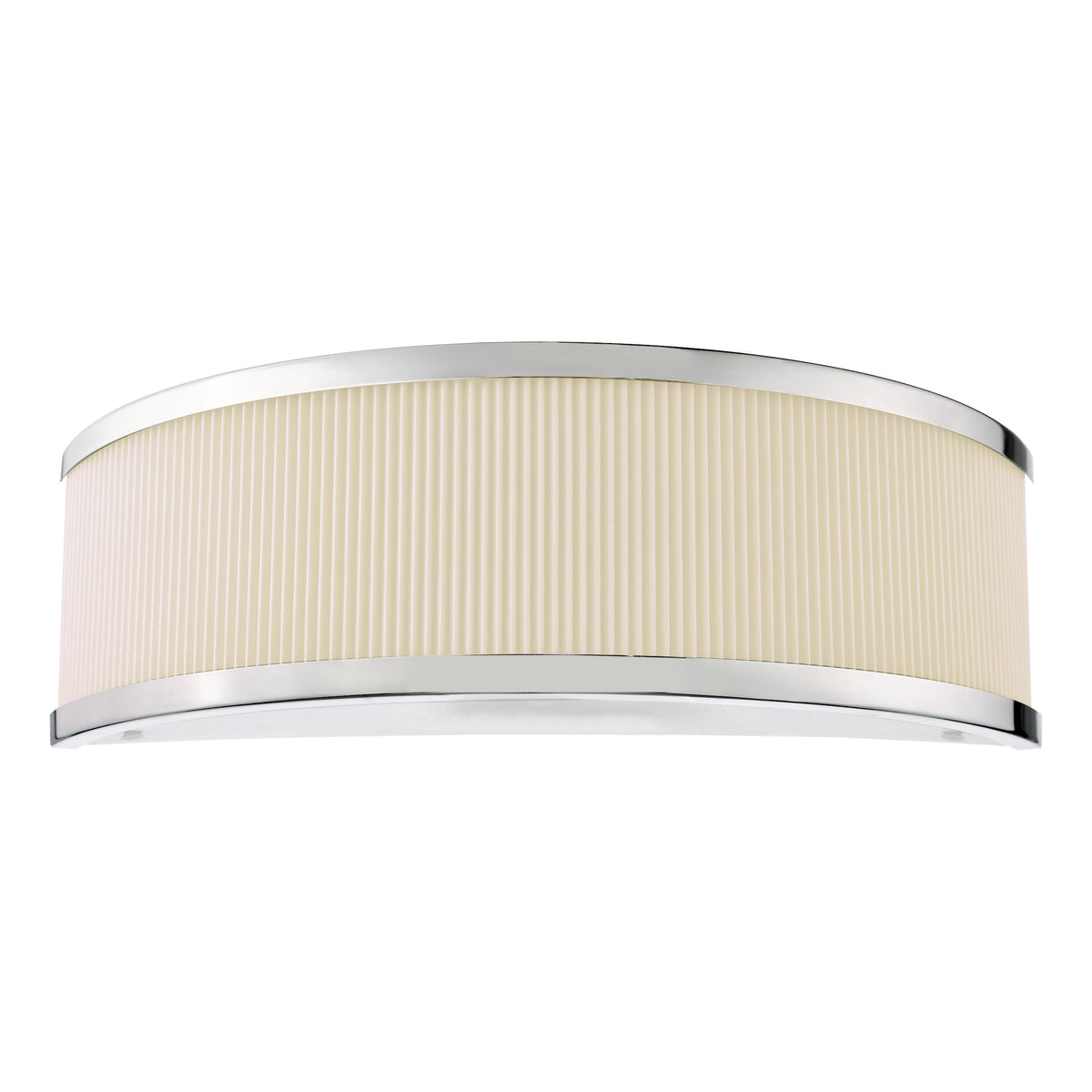 Alvaro Wall Light In Polished Chrome With Pleated Ivory Shade