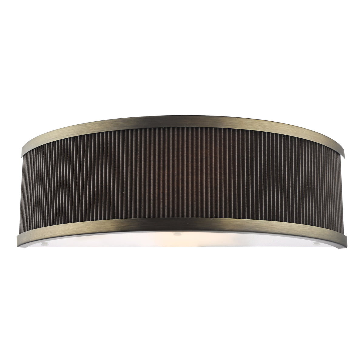 Alvaro Wall Light In Antique Bronze With Pleated Mushroom Shade
